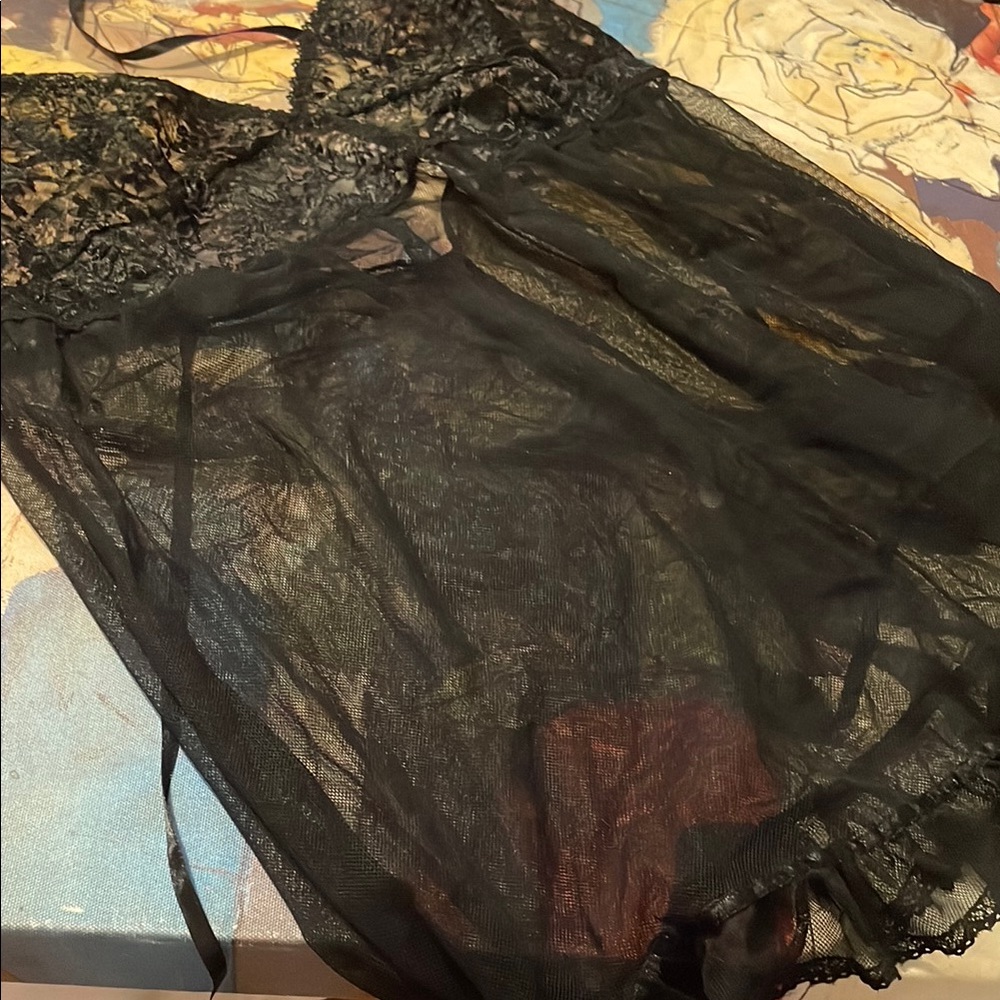 Elegant Black Lace Lingerie Top
